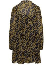 MICHAEL Michael Kors - V-neck Long-sleeved Mini Dress - Lyst