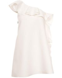 MSGM - One-Shoulder Ruffled Mini Dress - Lyst