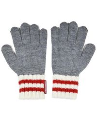 DSquared² - Full-finger Striped Knitted Gloves - Lyst