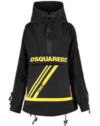 DSquared² Oversize Hooded Anorak - Black