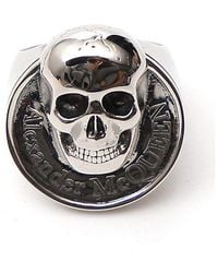 Alexander McQueen Skull Ring - Metallic