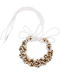 Dries Van Noten - Embellished Lace-up Necklace - Lyst