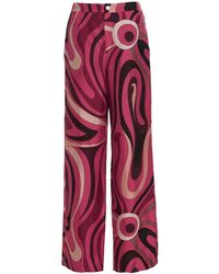 Emilio Pucci - Marmo-printed High Waist Wide-leg Trousers - Lyst