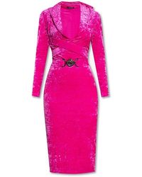 Versace - Pink Hooded Dress - Lyst
