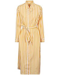 Weekend by Maxmara - Striped Long-sleeved Shirt Dress - Lyst