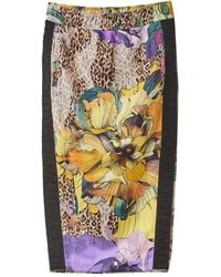 Just Cavalli - Floral Printed Midi Skirt - Lyst