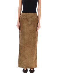 Marni - Suede Leather Pencil Skirt - Lyst