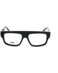 Fendi - Rectangular-Frame Glasses - Lyst
