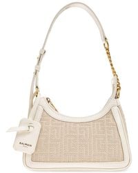 Balmain - Monogram Jacquard B-Army Shoulder Bag - Lyst