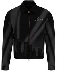 Amiri - Logo Printed Zip-Up Jacket - Lyst