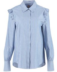 BOSS - Striped Cotton Shirt - Lyst