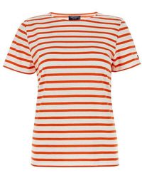 Saint James - Striped Crewneck T-shirt - Lyst