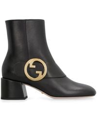 Gucci - Blondie Logo Plaque Ankle Boots - Lyst
