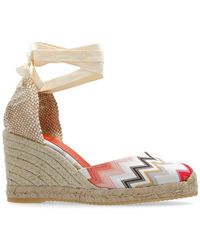 Missoni - Zigzag-woven Ankle-tied Wedge Espadrilles - Lyst
