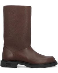 Fendi - Frame Round-Toe Boots - Lyst