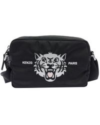 【関税&送料込】Kenzo Black Polyester Large Kenzo 48 Crossbo KENZO Black polyester large KENZO 48 crossbody bag