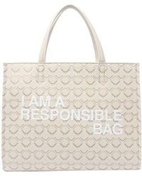 V73 - Responsibility Logo Top Handle Bag - Lyst