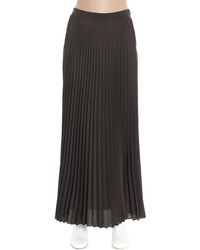 Agnona Synthetic Brown Polyester Skirt - Lyst