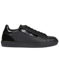 Moschino - Logo Printed Lace-Up Sneakers - Lyst