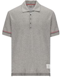 Thom Browne - Rwb Striped Short-sleeved Polo Shirt - Lyst