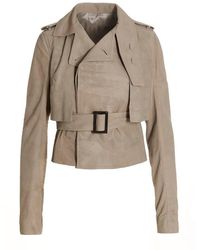 Rick Owens - Belted Trench Jacket - Lyst