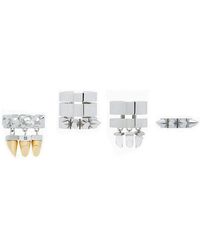 Givenchy G Stud Ring Set - Multicolour