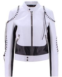 Chloé - Leather Jacket With Detachable Sleeves - Lyst