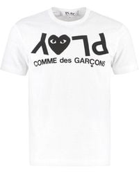 COMME DES GARÇONS PLAY - Logo-print Cotton-jersey T-shirt - Lyst
