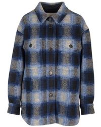 Isabel Marant - Harveli Checked Buttoned Coat - Lyst