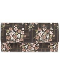 Fendi - Roma Floral Printed Chained Continental Wallet - Lyst