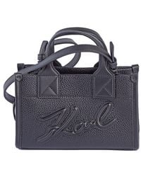 Karl Lagerfeld - K/Skuare Grainy Small Tote Bag - Lyst