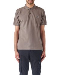 Stone Island - Compass-patch Short-sleeved Polo Shirt - Lyst
