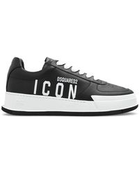 DSquared² - Canadian Icon Logo Printed Lace-up Sneakers - Lyst
