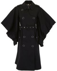 Burberry Cape Sleeves Trench Coat - Black