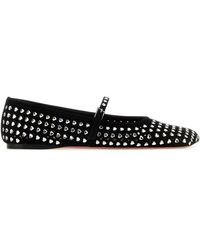 AMINA MUADDI - Ane Embellished Square Toe Ballet Flats - Lyst