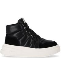 Ash - High-top Ruched-detail Lace-up Sneakers - Lyst