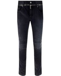 Balmain - Zipped-belt Skinny Jeans - Lyst