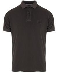 Stone Island - Man Polo Shirt In Cotton Piquet With Compass Rose Patch - Lyst