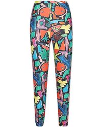 Weekend by Maxmara - All-over Patterned Slim Yet Trousers - Lyst
