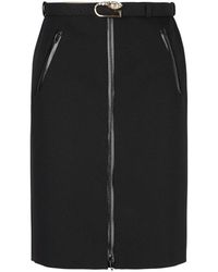 Gucci - Detachable Belt Midi Skirt - Lyst