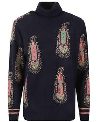 Etro - Roll-neck Sleeved Sweater - Lyst