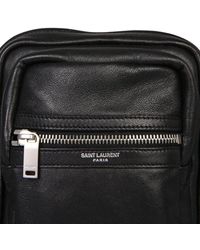 Saint Laurent Leather Cross-body Bag Small Sid in Black for Men - Lyst