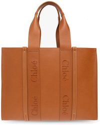 Chloé - Woody Large Shopping Tote Bag - Lyst