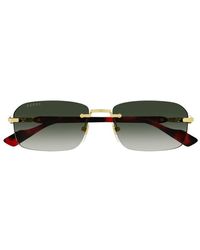 Gucci - Rectangular Frame Sunglasses - Lyst