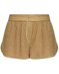 Oséree - Lumière Mid-rise Lurex Slip Shorts - Lyst