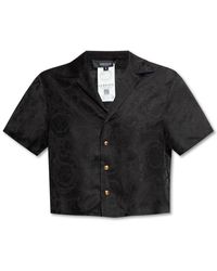 Versace - Cropped Collared Button-up Shirt - Lyst
