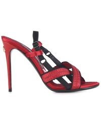 Dolce & Gabbana - Corset-style Satin Sandals - Lyst