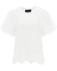Simone Rocha - Flower-Embellished Crewneck T-Shirt - Lyst