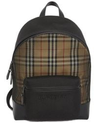 Burberry - Check And Mesh Backpack - Lyst