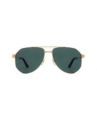 Cartier - Pilot Frame Sunglasses - Lyst